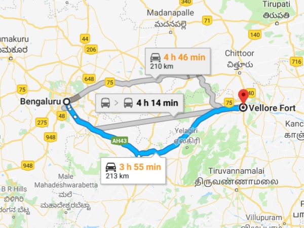 பெங்களூரு | காலை 9 மணி | வேலூர் செல்கிறோம்