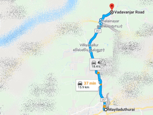 தேசிய நெடுஞ்சாலை எண் 257 வழி தேசிய நெடுஞ்சாலை எண் 257 வழி