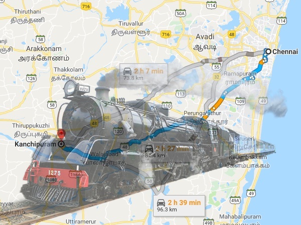 காஞ்சிபுரத்திலிருந்து வெளியில் செல்ல