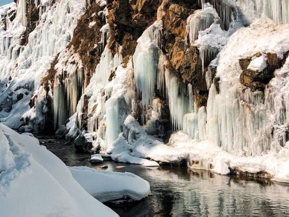 Waterfall in the seasons