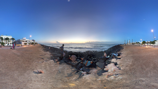 pondicherry in panoromic view