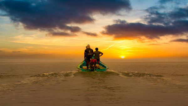 pulicatlake sun set