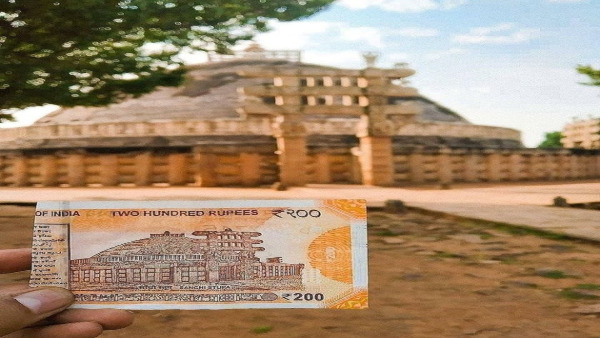 200 rupee note - sanchi stupa Madhya Pradesh