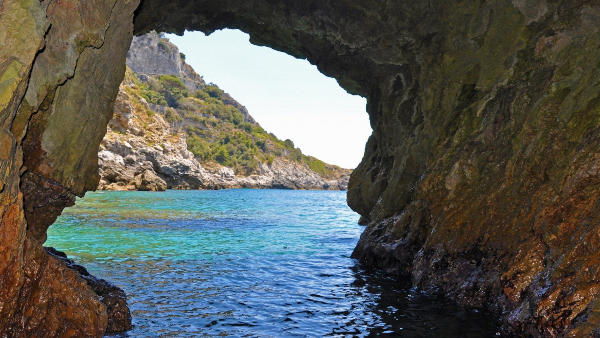 blue glowing water in Italy - The Blue Grotto blue glowing water in Italy - The Blue Grotto