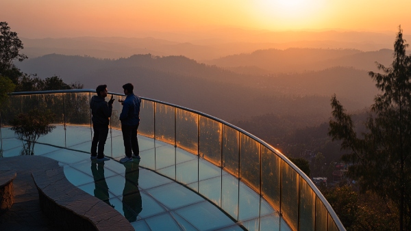 glass skywalk bridge