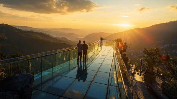 glass skywalk bridge