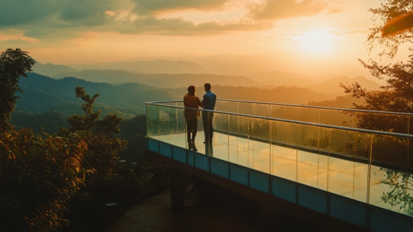 glass skywalk bridge