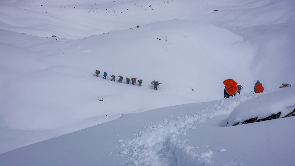 Snow trekking