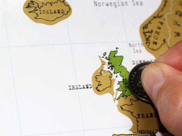 స్క్రాచ్ ట్రావెల్ మ్యాప్ క్రియేటివ్ మరియు ఫాన్సీ 