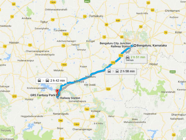 జి ఆర్ ఎస్ ఫాంటసీ పార్క్ కు ఎలా వెళ్ళాలి?
