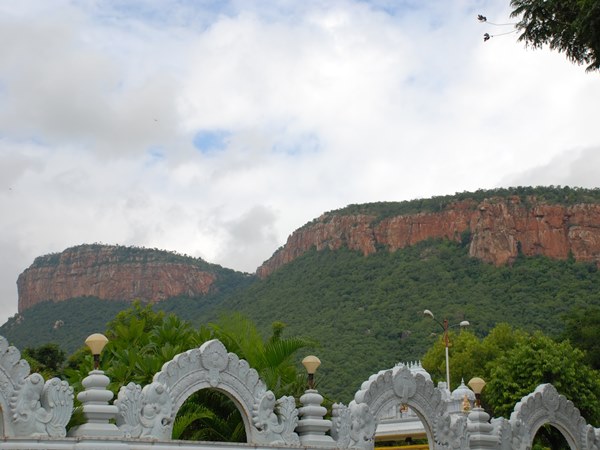 ఆలయము చుట్టూ పచ్చిక బయళ్ళు