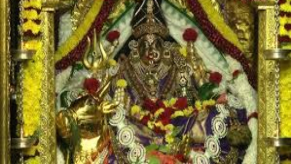 Today Bhramarambikadevi in Kalaratri Alankaram
