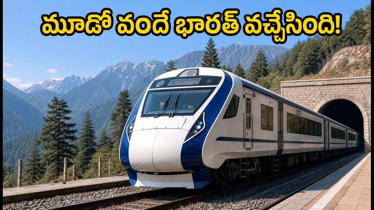 జమ్మూ-శ్రీనగర్ రూట్‌లో మూడో వందే భారత్ ఎక్స్‌ప్రెస్! ఉధంపుర్‌లో స్టాపేజ్.. ప్రయాణికులకు ఇక పండగే!