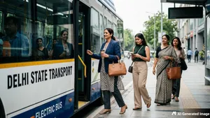 Delhis Women Only Electric Buses Delhis Cm Flagged Off 200 E Buses Including 56 Women Buses Yest